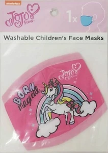 Kids Face Mask Reusable Washable Nickelodeon JoJo Siwa Unicorn NEW NIP - Picture 1 of 1