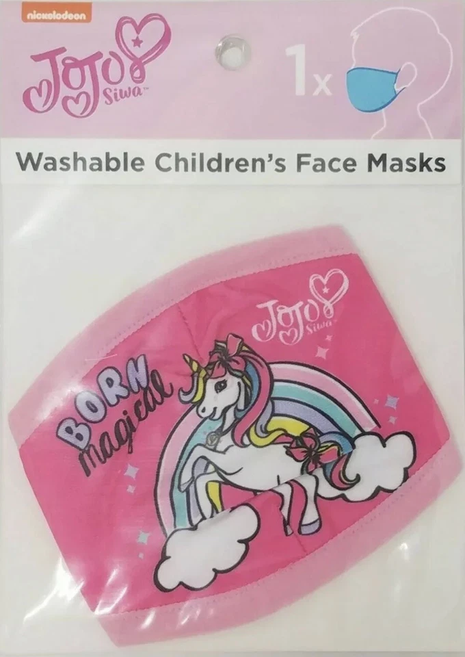 Kids Face Mask Reusable Washable Nickelodeon JoJo Siwa Unicorn NEW￼ NIP - Image 1 of 1