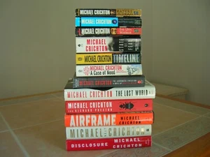 12 MICHAEL CRICHTON Books Lot THE LOST WORLD 1st Ed Airframe Next Micro HC PB - Picture 1 of 21
