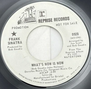 Frank Sinatra Whats Now is Now / The Train 45 Vinyl 60s Pop Promo VG+ Reprise - Imagen 1 de 6