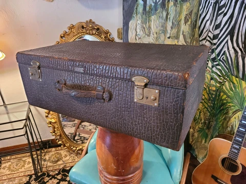 Victorian Era Crouch & Fitzgerald Walrus Leather Suitcase Cover