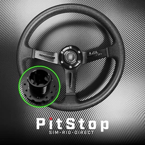 Thrustmaster T300 T500 TX Deep Dish 14" NARDI Steering Wheel w/ Adapter - Foto 1 di 7