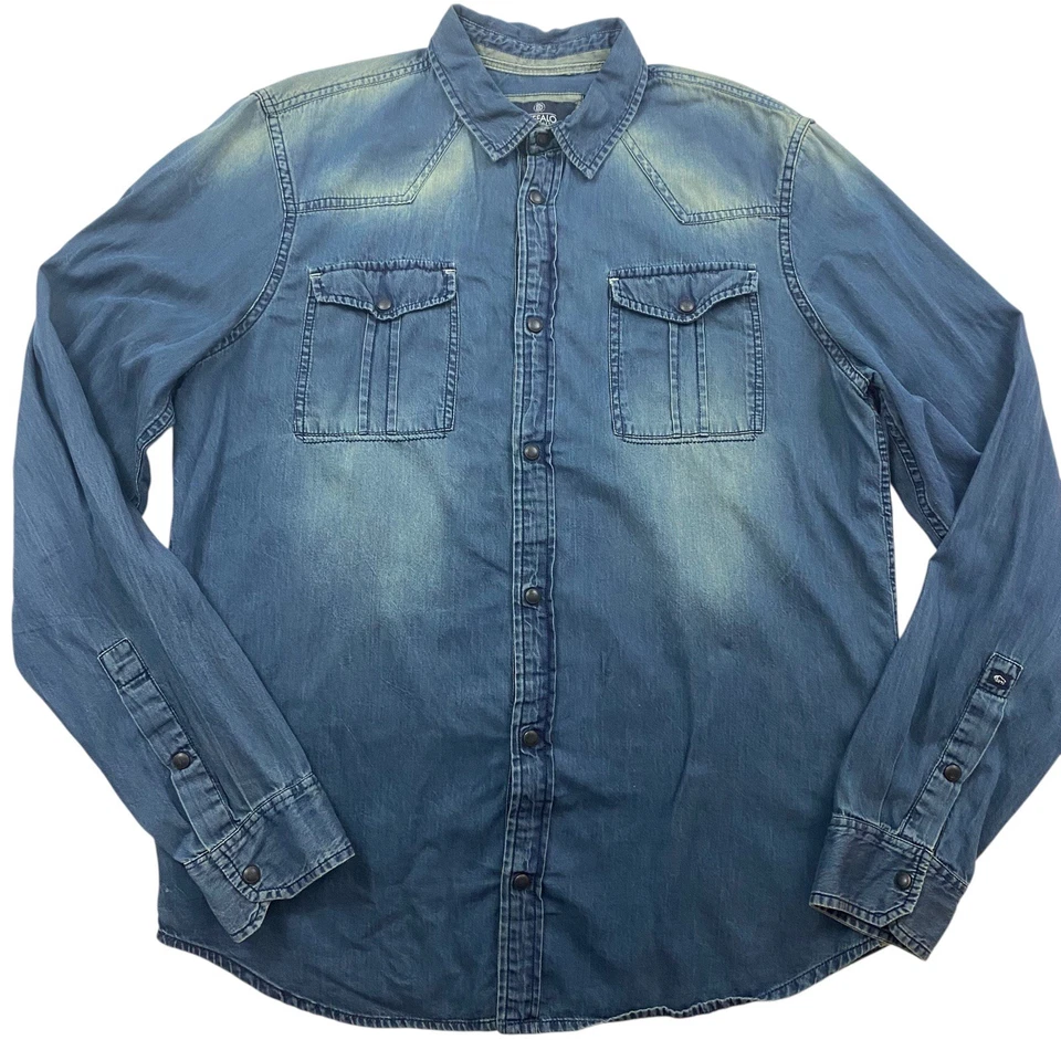 Buffalo David Bitton Snap button denim shirt Men's L - Image 1 of 4