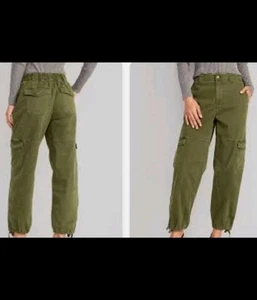 Old Navy Ballon Cargo Hose Damen Large Grün Baggy Jogger High Rise - Bild 1 von 17