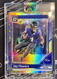 2024 Donruss Optic Zay Flowers Flex Emoji Prizm Rated Rookie /149 CASE HIT ๐ช!! - Picture 1 of 4