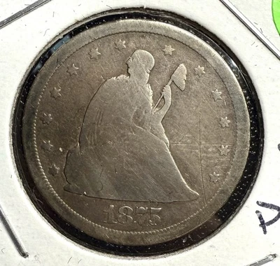 Rare 1875-S 20¢ Coin – Historic Circulated Example - Image 1 of 4