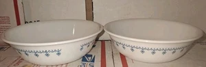 2 Corelle Blue Snowflake Cereal BOWLS 6 1/4" Livingware - Picture 1 of 3