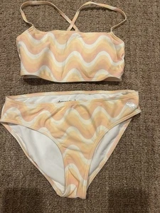 Abercrombie Swimsuit 2 Piece Set For Girls Age 11/12 Retro Print Pastel - Picture 1 of 6