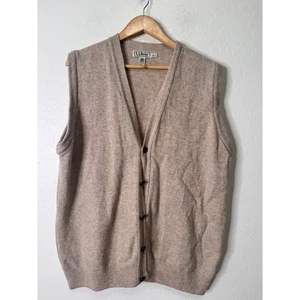 LL Bean Vintage 100% Lamb Wool Sweater Button Vest Style J969 Size XL Tall - Picture 1 of 5