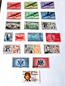 UNITED STATES, 1934-1978, Lot of (19) AIR POST STAMPS - Used - Picture 1 of 1
