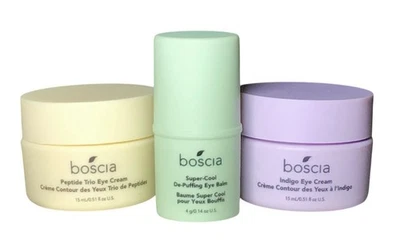 Boscia Botanical Science Día Noche Fácil en los Ojos Trío Crema de Ojos Bálsamo Péptido Foto 1 de 4