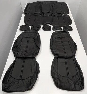 For Hyundai Sonata SE Hybrid 2016-2017 Black Leather Seat Covers KR220 - Image 1 of 4