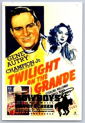 Maxi tarjeta #4449 Cowboys of the Silver Screen Gene Autry FDC Foto 1 de 2