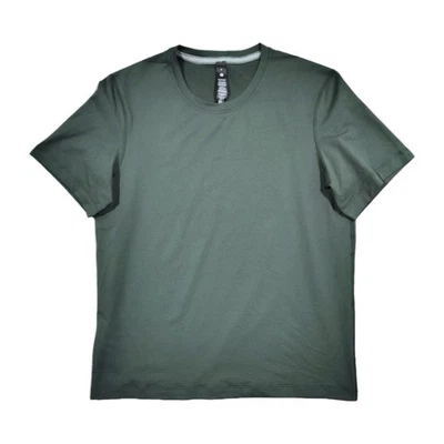 Camiseta Lululemon Para Hombre Verde Crew Camiseta Atlética Mediana Elastizada Atlética Informal Foto 1 de 4