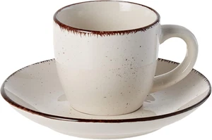 Stay, Set 6 Tazzine Caffè Con Piatto, Stoneware, Beige - Foto 1 di 12