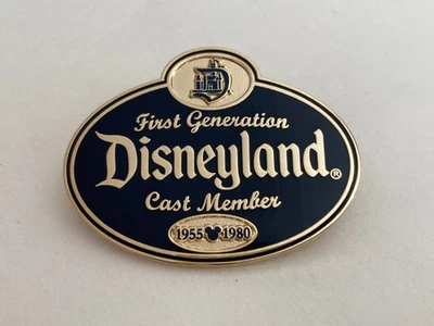 2023 Disneyland Alumni Club First Generation Cast Member Event Gift Name Tag Pin - Image 1 of 3