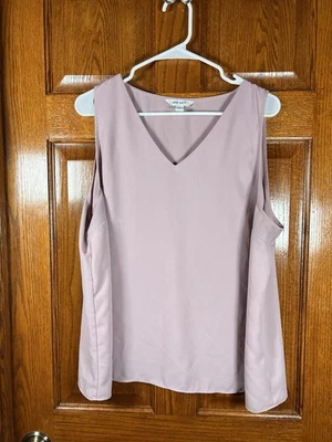 Nine West XXL Dusty Pink Sleeveless V Neck Pullover Lined Front - Image 1 of 4