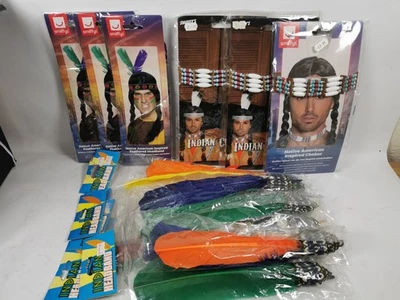 Indian Native American Fancy Dress Accesories Bundle Chokers & Headband New - Image 1 of 4