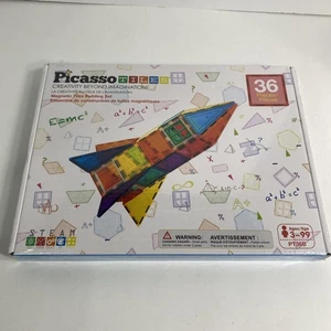 Picasso Tiles 36 Piece Rocket Magnetic Tile Building Set, STEM for Kids - Picture 1 of 7