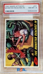 1962 Mars Attacks #31, The Monster Reaches In, PSA 8 NM-MT, Possible 8.5?? - Picture 1 of 2