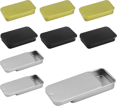 Metalldosen mit Deckel Kleine Boxen Mattierte Oberfläche Tragbare Blechdosen zur - Bild 1 von 4