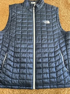 Mens THE NORTH FACE THERMOBALL Vest XL Navy EUC  - Picture 1 of 16