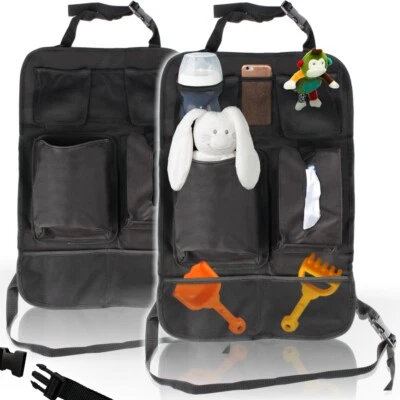 SET: 2 x Rückenlehnentasche Rückenlehnenschutz Rücksitz Spielzeug Tasche Auto - Bild 1 von 4