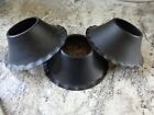 Vintage Set of 3 Small Lamp Shades Made of Copper Painted Black