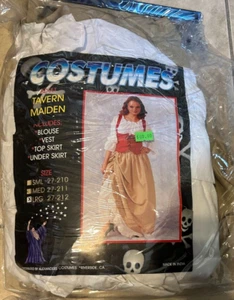 Tavern Maiden Waitress Oktoberfest Blouse Vest Skirt Costume NEW Womens L Large - Picture 1 of 2