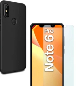 Per XIAOMI REDMI NOTE 6 PRO COVER CUSTODIA SILICONE + PELLICOLA VETRO TEMPERATO - Foto 1 di 10