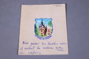 Original tableau gouache chromotransfert Souvenir TOULOUSE OFFICE TOURISME 50/60 - Picture 1 of 5