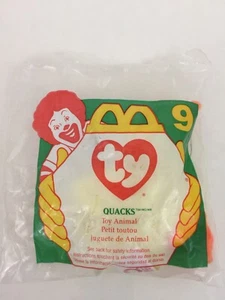 MCDONALDS 1996 HAPPY MEAL TY TEENIE BEANIE QUACKS #9 VERSIEGELT! - Bild 1 von 2