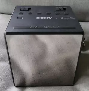 Sony ICF-C1T Desktop Alarm Clock AM FM Radio Black Automatic Set Up in Orig Box - Picture 1 of 5