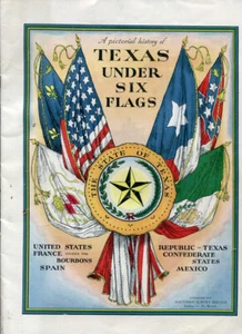 HISTORY oF TEXAS Under SIX FLAGS 1st 1933 Worlds Fair Chicago - Picture 1 of 11