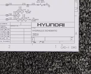Hyundai 250D-9 Forklift Lift Truck Hydraulic Circuits Schematic Manual - Picture 1 of 1