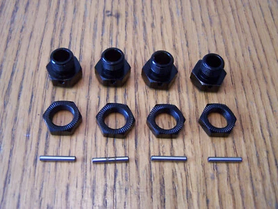 Arrma Kraton 6s BLX EXB Black 17mm Aluminum Wheel Hexes Black Nuts & Pin Hex Hub - Image 1 of 2