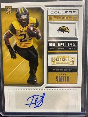 2018 Panini Contenders Ito Smith Rookie Auto Atlanta Falcons #291 - Image 1 of 2
