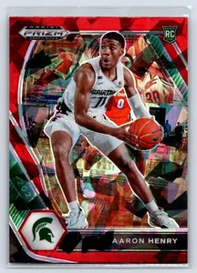2021 Panini Prizm Draft Picks #48 Aaron Henry RC Michigan State Spartans Red Ice - Picture 1 of 2