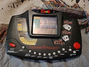 Caesars Palace Poker, Slots Talking 5 in 1 Tiger 1995 Electronic Hand Held Game - Picture 1 of 2