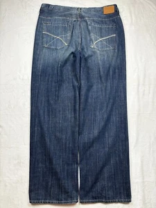 Ecko Unltd Baggy Fit Jeans Mens 40x33 Blue Wash Wide Leg Y2K Skater Streetwear - Picture 1 of 13