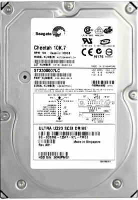 Hard Drive Dell 0D5796 300GB 10000RPM 8MB SCSI U320 ST3300007LC 3.5" - Image 1 of 3