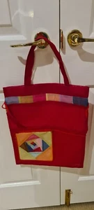 UNIQUE PRETTY PATCHWORK TOTE BAG - MADE IN SOUTH KOREA - Picture 1 of 6