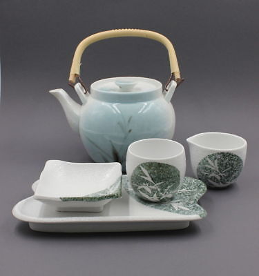 Japanisches Teeservice Für 6 Personen Bambusdekor  Design  Inkomplett • 35€