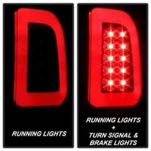 Black Smoke V3 Light Bar LED Tail Lights for 08-16 Ford Super Duty F-250 -Spyder - Picture 1 of 10