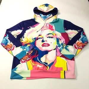 Impresionante Sudadera con Capucha Marilyn Monroe Para Mujer Graffiti Arte Retro Grande Elástica Relajada - Imagen 1 de 9