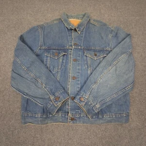 Vintage Levi's Jacket Mens XLARGE Blue Denim Trucker Type 3 Biker Winter Size XL - Picture 1 of 10