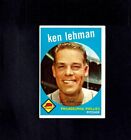 1959 Topps #31 Ken Lehman-1--Phillies--No Creases--Ex/Ex/Mt