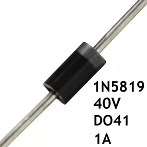 10er Set Dioden 1N5819G 40V 1A DO-41 Schottky Axialgleichrichter Schalter THT - Bild 1 von 1