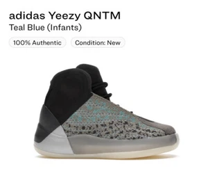 Adidas Yeezy QNTM Teal Blue (Infants) Size 5K G58866 NIB - Picture 1 of 4