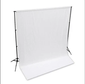 5 x 9 ft white Backdrop Background Photography 100% Polyester Photo Props - Picture 1 of 3